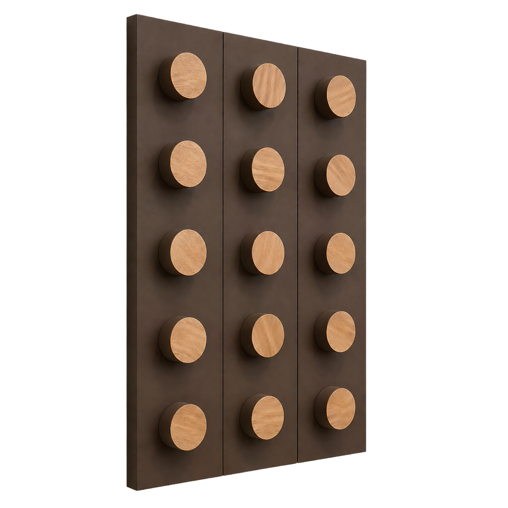 XL Peg Panels in Brown Oak
