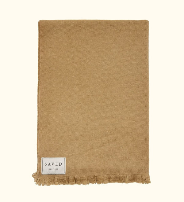 Cashmere Throw  - Olive Green