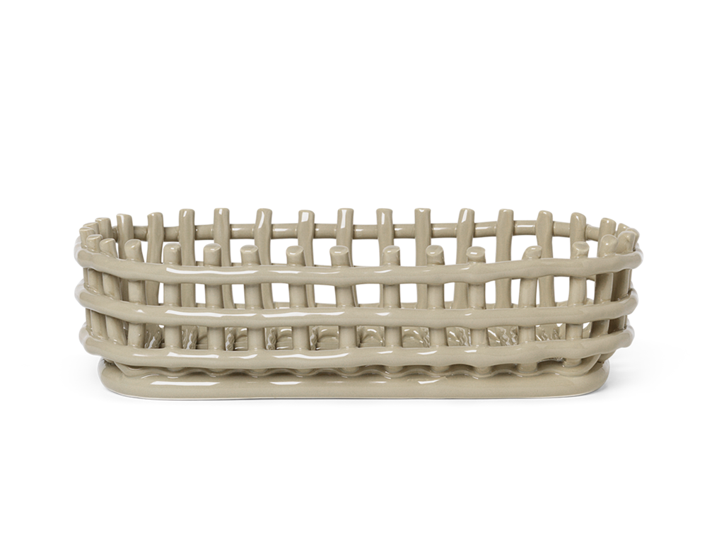 Ceramic Oval Basket