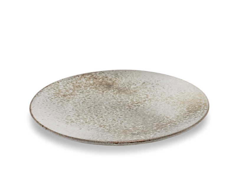 #06 Large Flat Plate - White/Brown