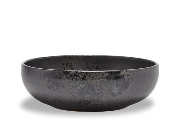 #13 Large Shallow Bowl - Black/White