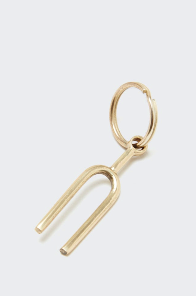 Brass Tuning Fork Keychain