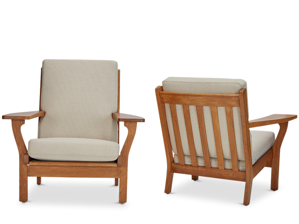 Pair Hans J Wegner "GE320" Lounge Chair