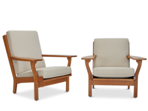 Pair Hans J Wegner "GE320" Lounge Chair